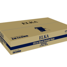 Elka 120L Black Heavy Duty Garbage Bags