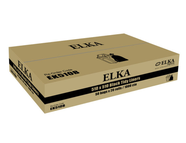 Elka 18L Black Bin Liners