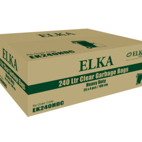 Elka 240L Clear Heavy Duty Garbage Bags