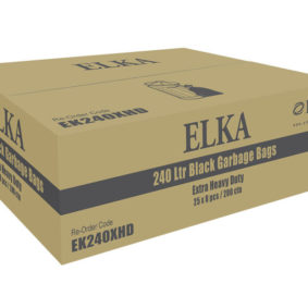 Elka 240L Black Extra Heavy Duty Garbage Bags