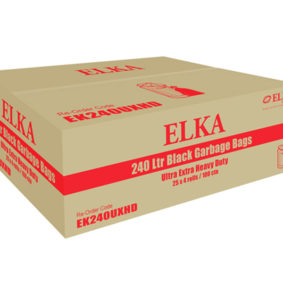 Elka 240L Black Ultra Extra Heavy Duty Garbage Bags