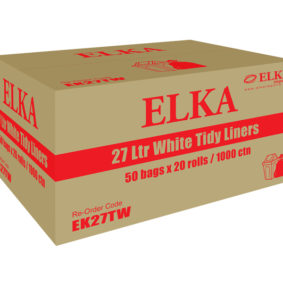 Elka 27L White Bin Liners