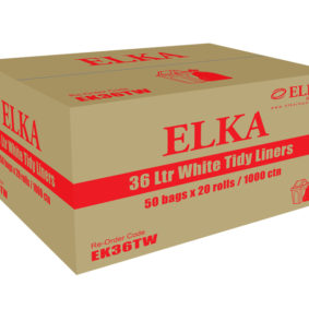 Elka 36L White Bin Liners