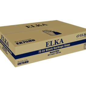 Elka 75L Black Heavy Duty Garbage Bags