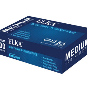 Elka Blue Vinyl Powder Free Gloves