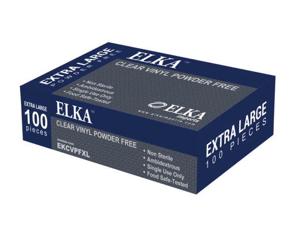 Elka Clear Vinyl Powder Free Gloves